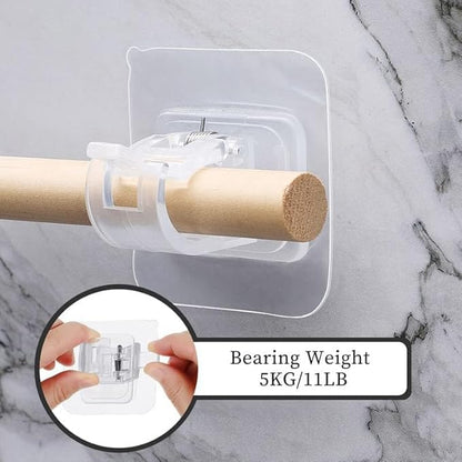 Self Adhesive Curtain Rod Holder Clips |🔥FLAT 50% SAVINGS🔥